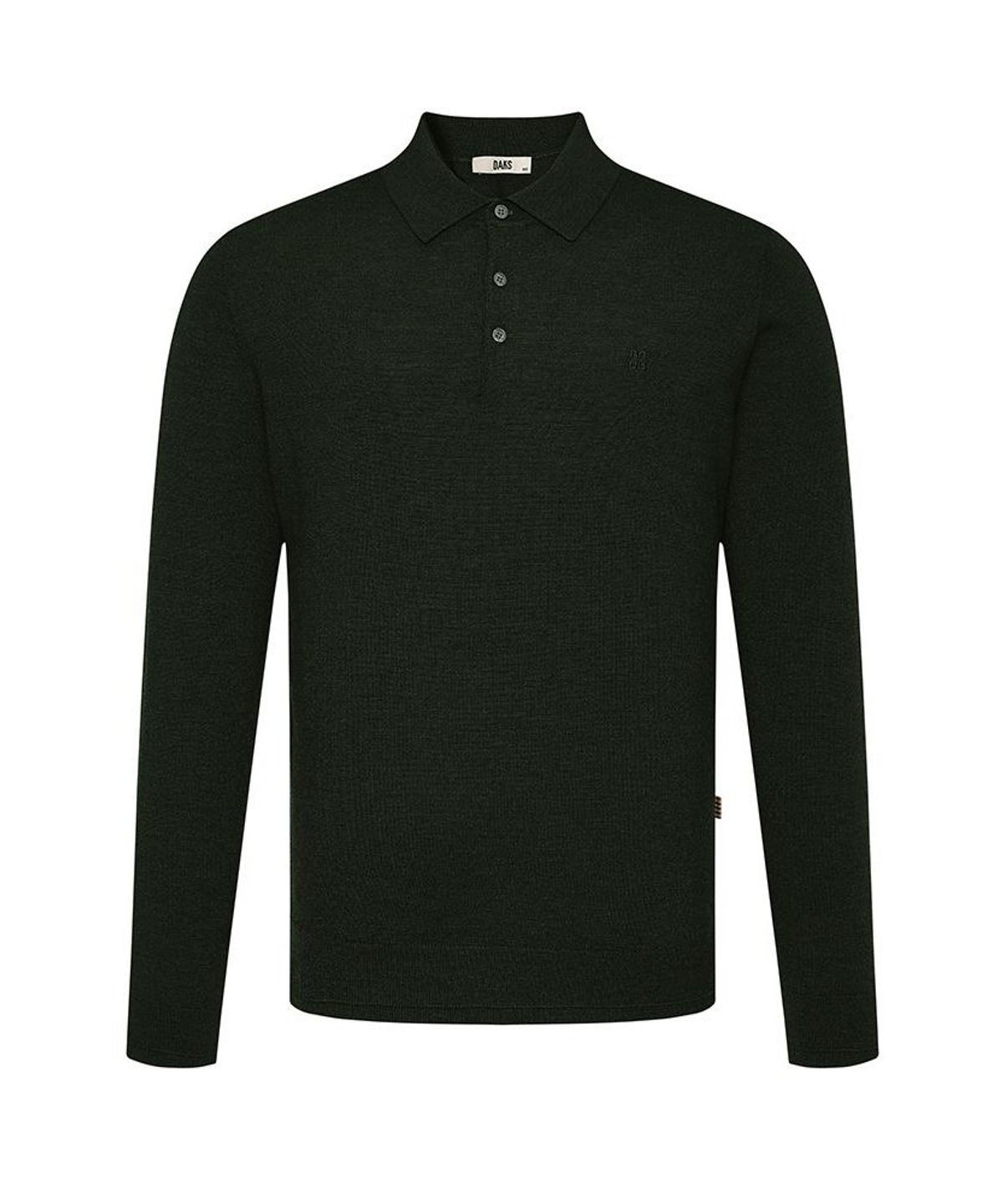 닥스셔츠(DAKS SHIRTS) 울100 카라니트 레귤러핏 카키_DLW3SWTL450KK