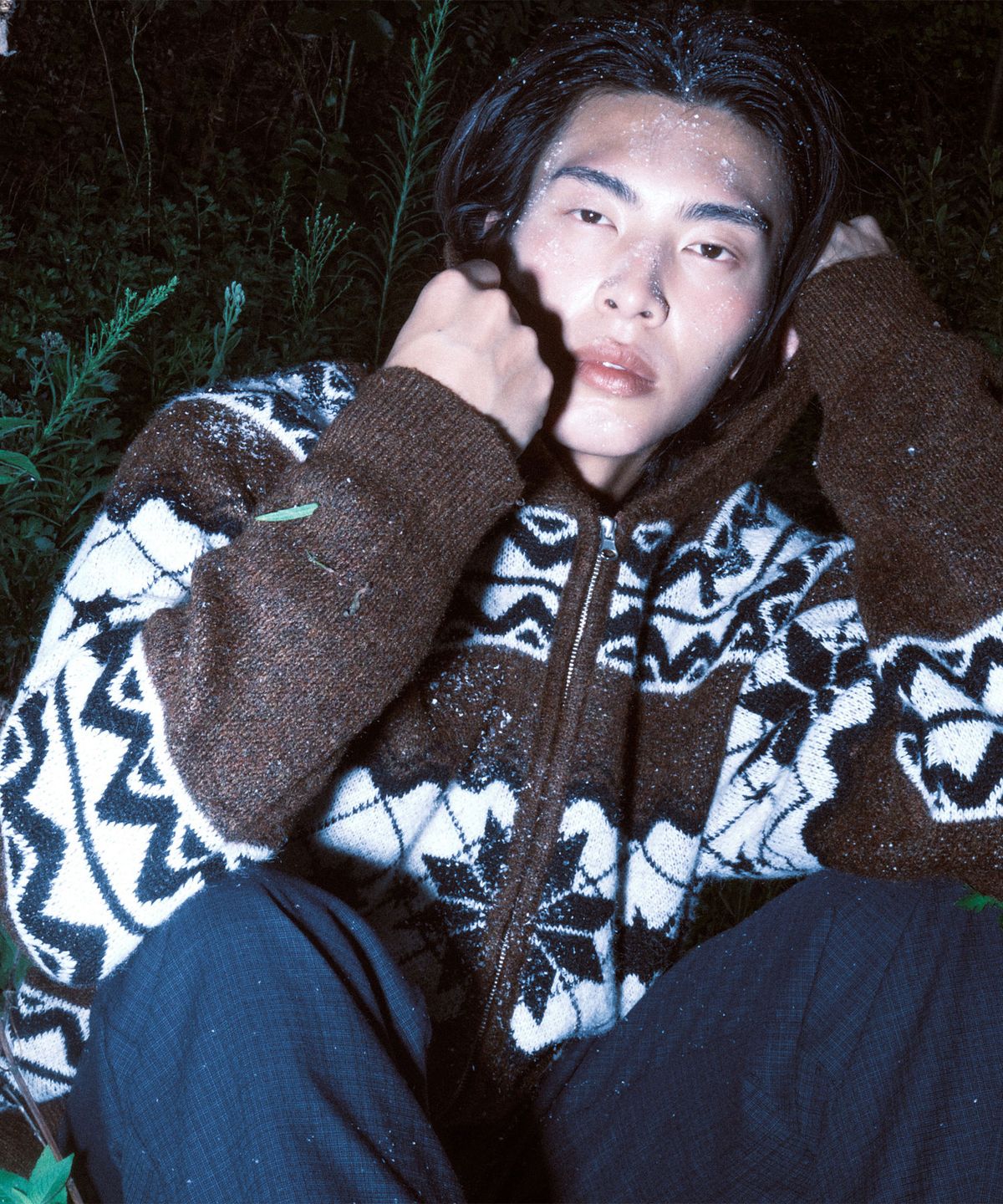 나우앤투모로우(NOWANDTOMORROW) COWICHAN ZIP CARDIGAN [BROWN]