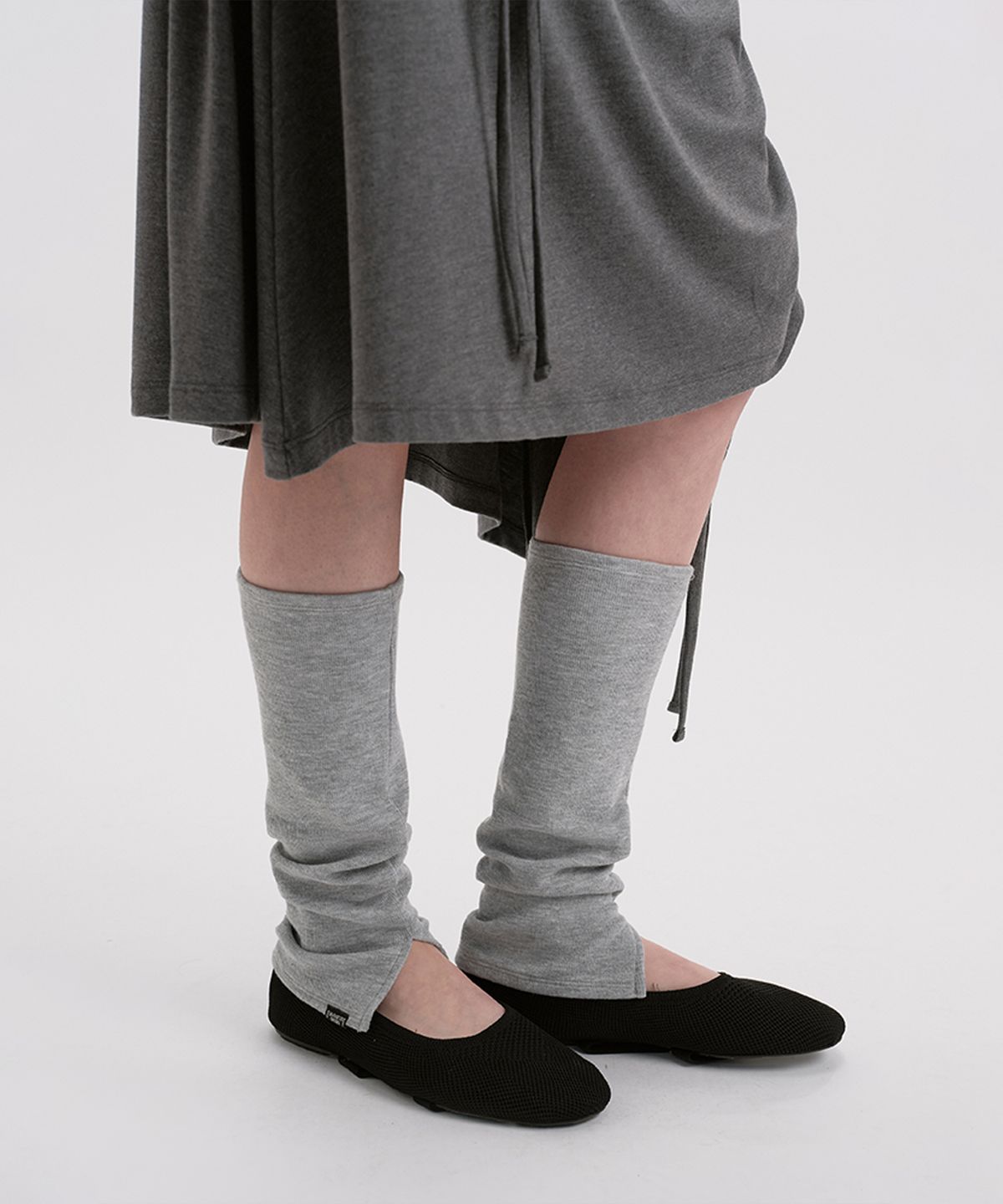 시메트릭 퍼센트(SYMMETRICPERCENT) Comfort Rib Leg Warmer / Melange Grey
