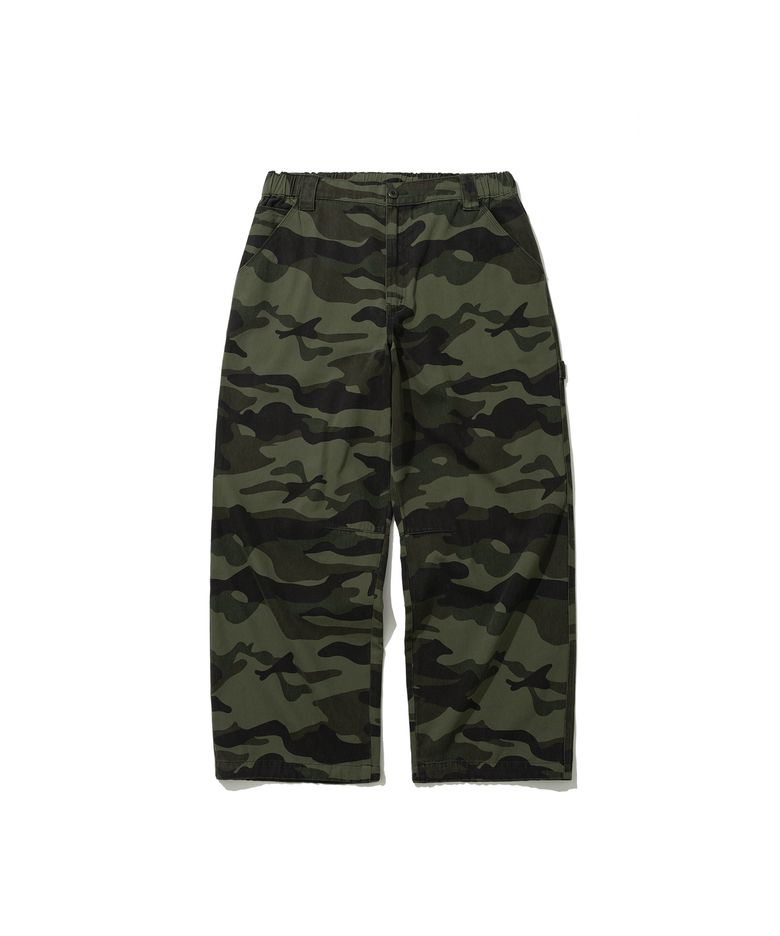 Military Work Wide Pants - Camo
