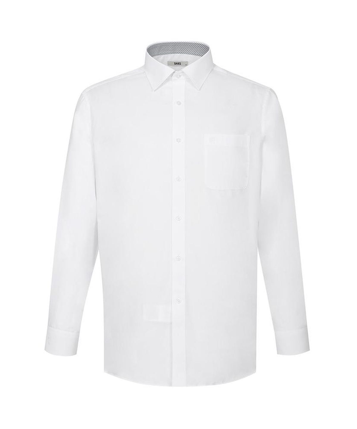 닥스셔츠(DAKS SHIRTS) 이지케어 면혼방 배색 카라 셔츠 레귤러핏 화이트_DMP2SHDL102A1