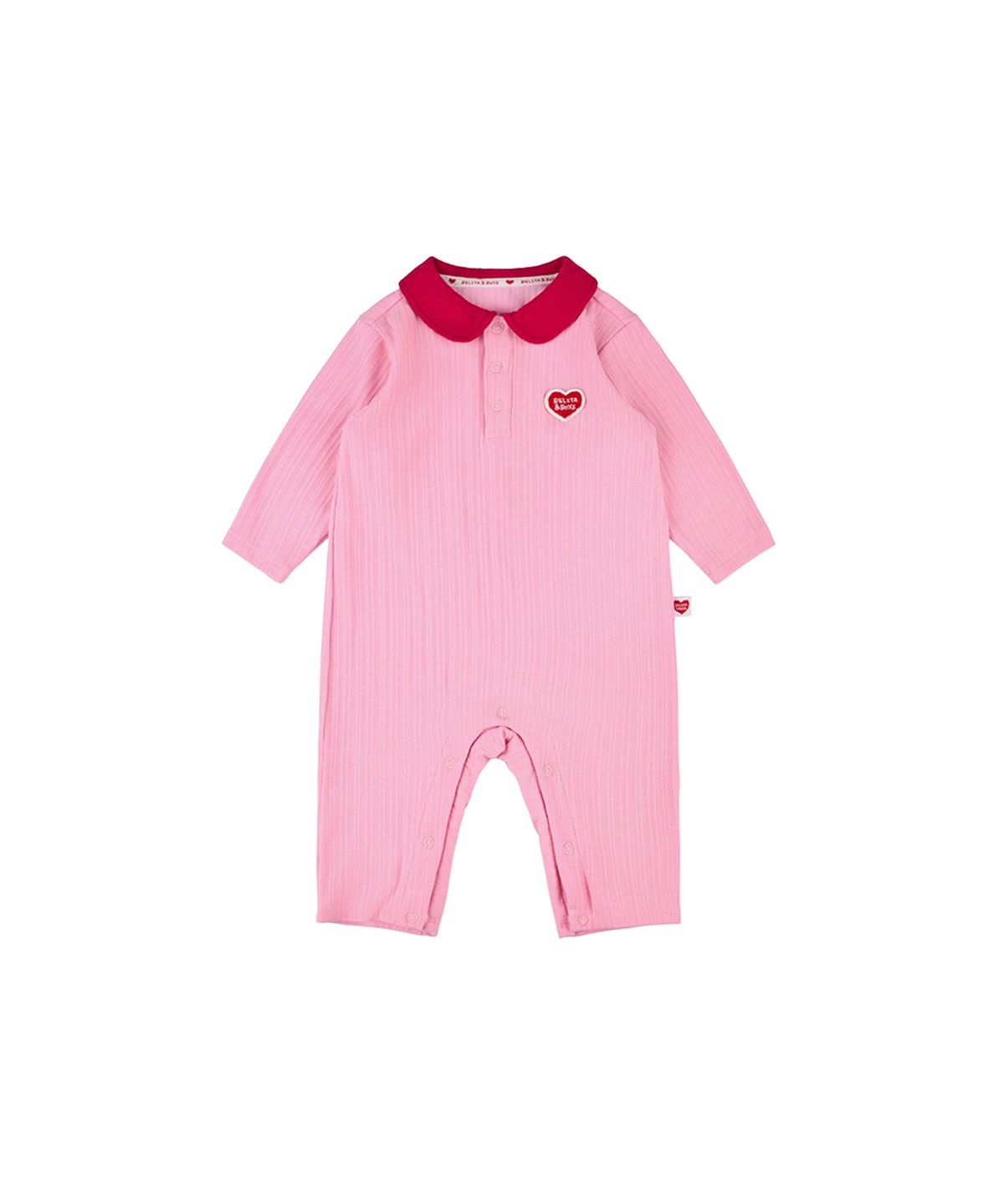 벨리타앤보이즈(BELITANBOYS) 핑크 골지 카라 점프수트 BB63BS10PK