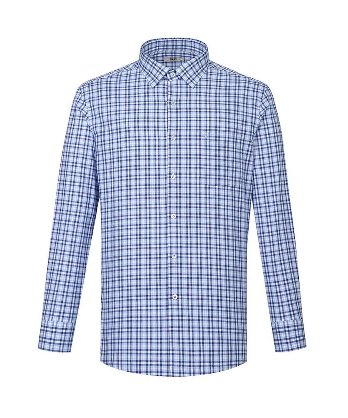 닥스셔츠(DAKS SHIRTS) 면100 스몰체크셔츠 레귤러핏 블루_DMP2SHCL112B1