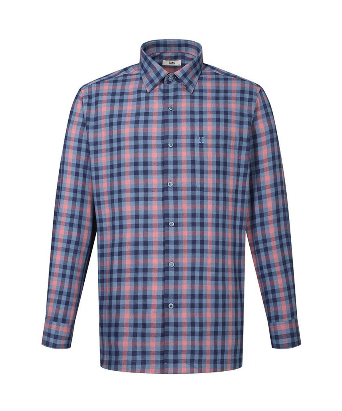 닥스셔츠(DAKS SHIRTS) 면혼방 미디움체크셔츠 레귤러핏 네이비_DMP2SHCL116N1