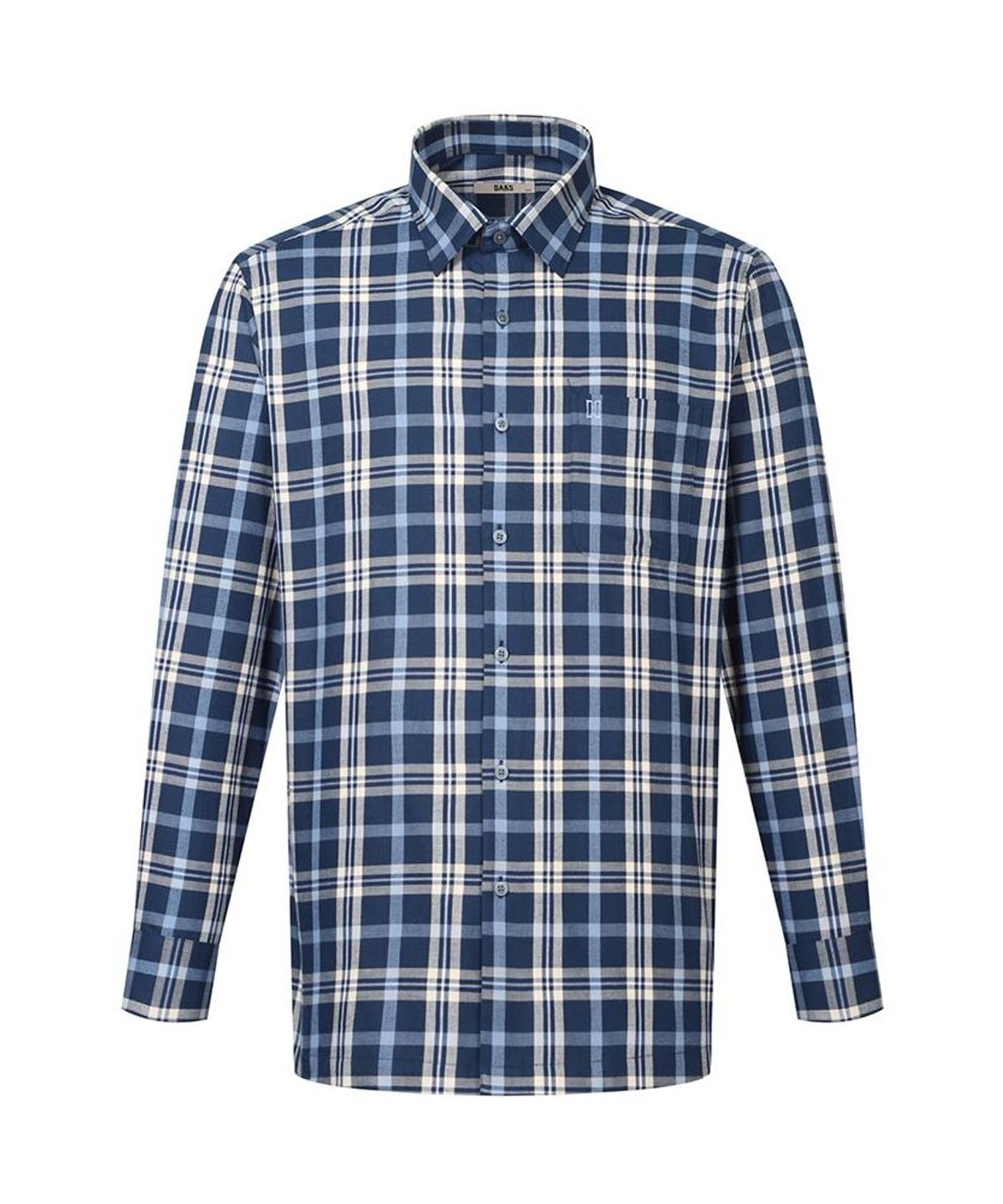 닥스셔츠(DAKS SHIRTS) 면혼방 미디움체크셔츠 레귤러핏 네이비_DMP2SHCL117N1