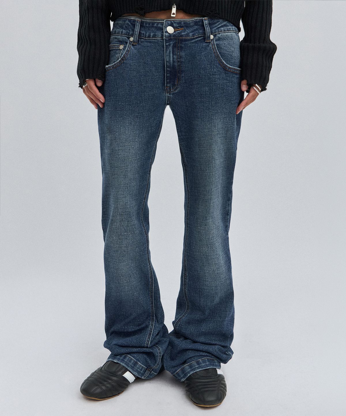 스웨이드(SUADE) SLIM BOOT CUT DENIM [BLUE]
