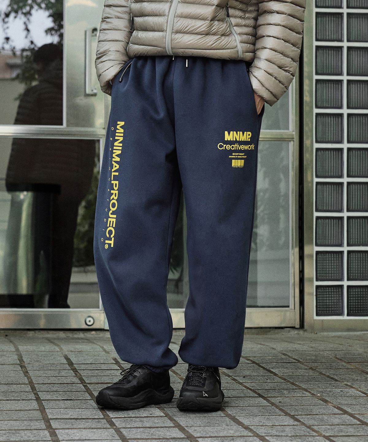 미니멀프로젝트(MINIMALPROJECT) 액시스 헤비웨이트 기모  스웻 팬츠 MTP303 [NAVY]