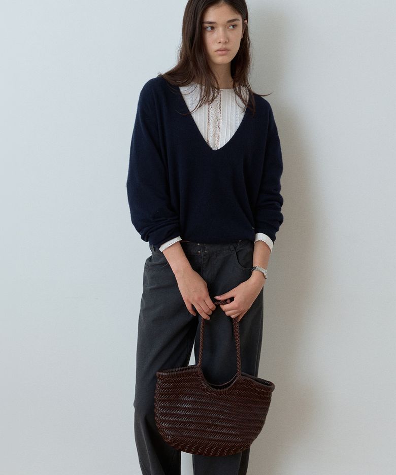 CRAFTS LEATHER TOTE BAG (MEDIUM_BROWN)