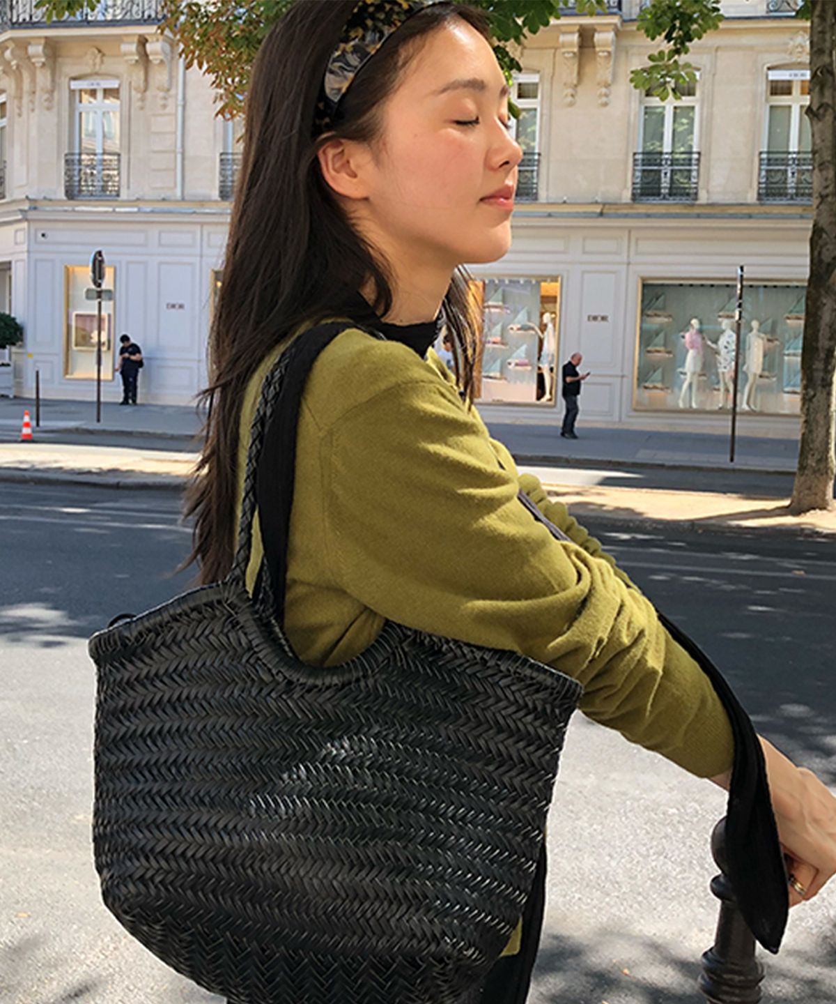 호와스(HOWUS) CRAFTS LEATHER TOTE BAG (MEDIUM_BLACK)