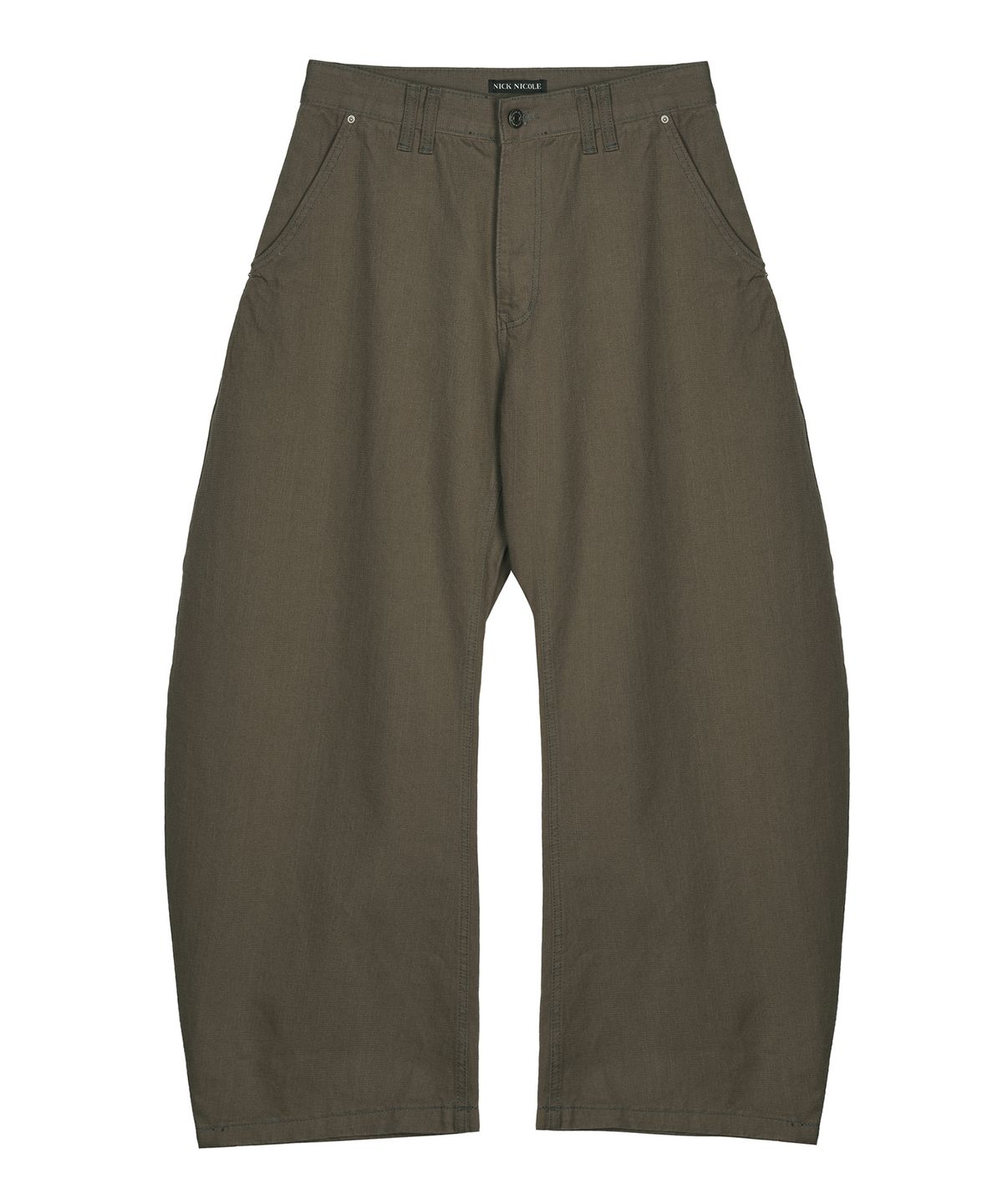 닉앤니콜(NICK&NICOLE) RIVET CURVED WIDE PANTS_MOCHA BEIGE