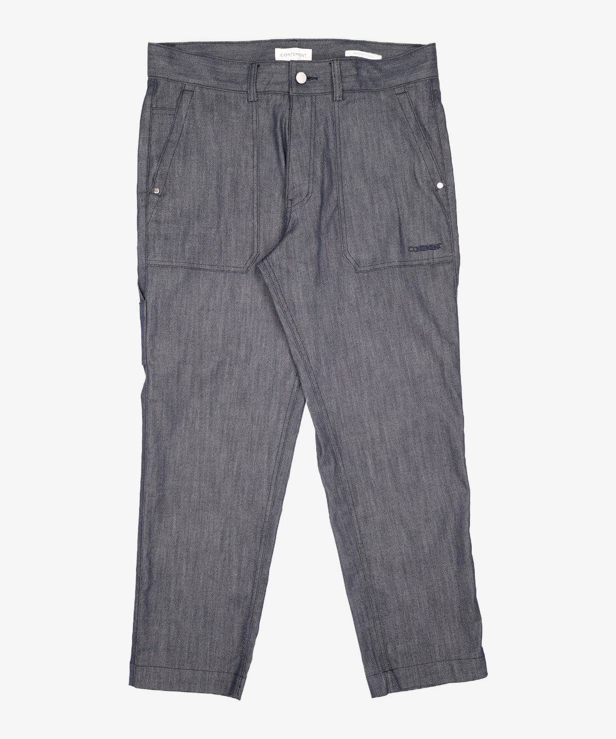 컨티먼트(CONTEMENT) LYOCELL DENIM CROPPED GOLF PANTS_DARK NAVY L