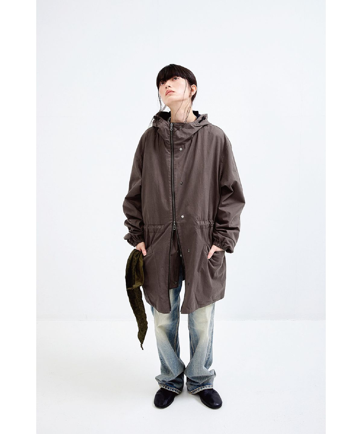해칭룸(HATCHINGROOM) Reversible Parka Black/Mud Brown