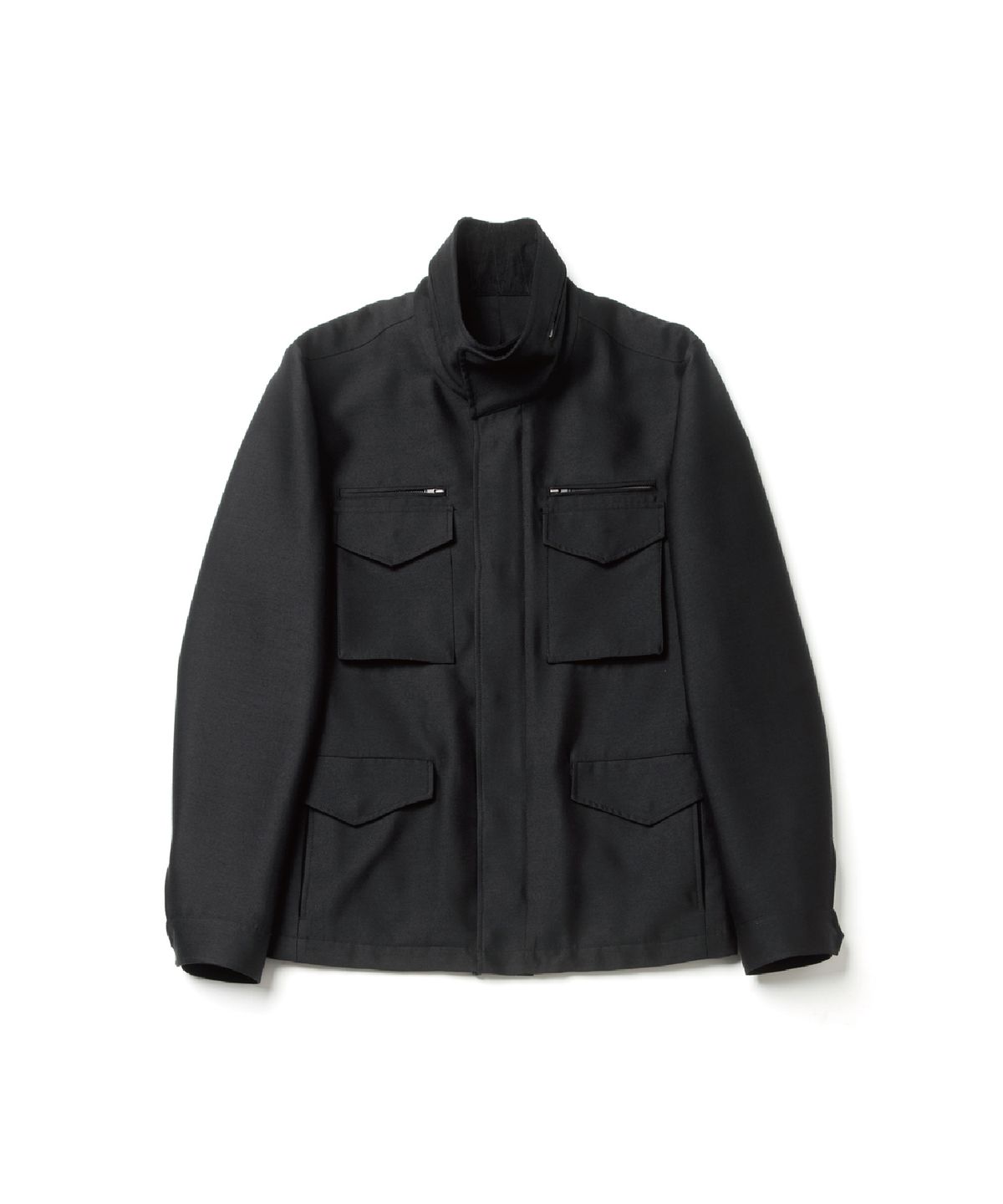 해칭룸(HATCHINGROOM) Silent M65 Jacket Wool/Silk Black