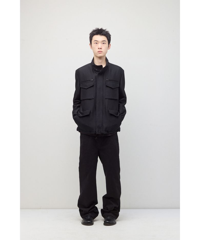 Silent M65 Jacket Wool/Silk Black
