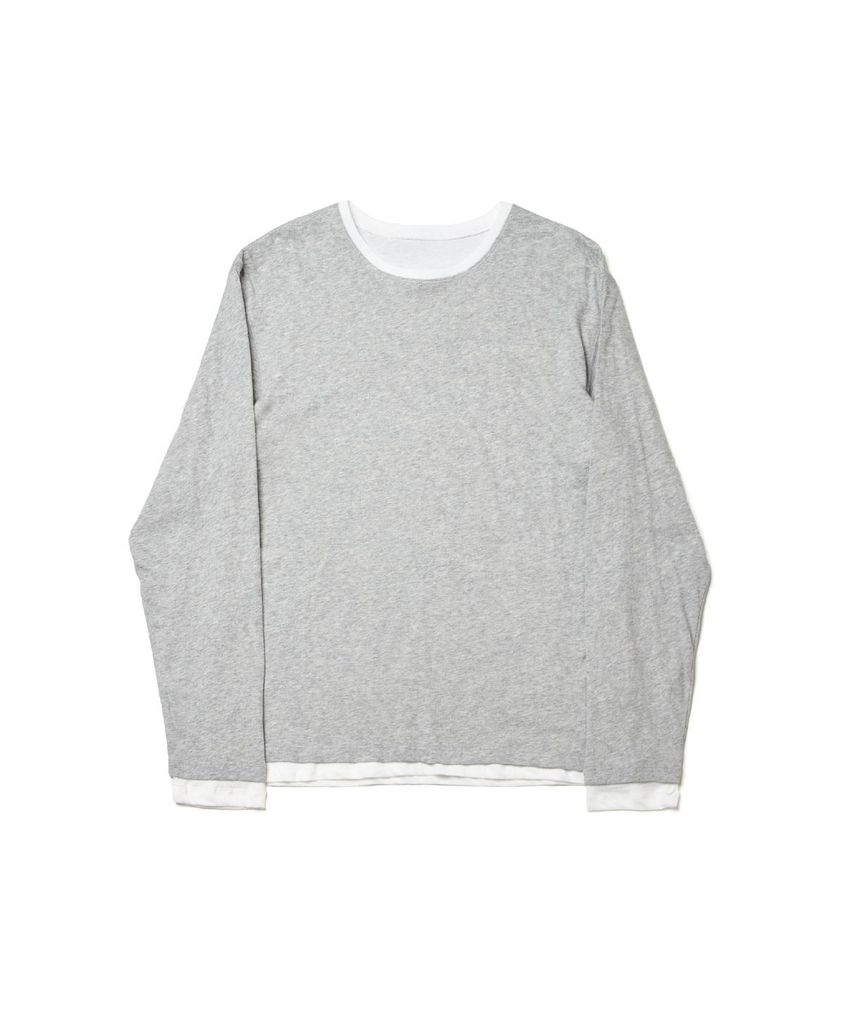 해칭룸(HATCHINGROOM) Two Face Ringer Tee M.Grey/White