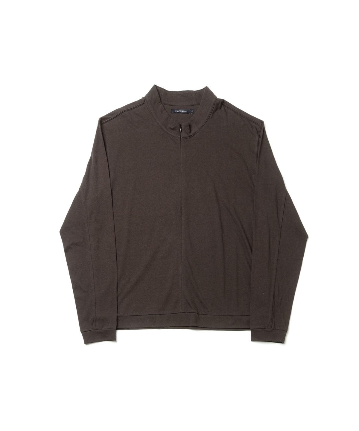 해칭룸(HATCHINGROOM) Invisible Half Zip Tee Brown