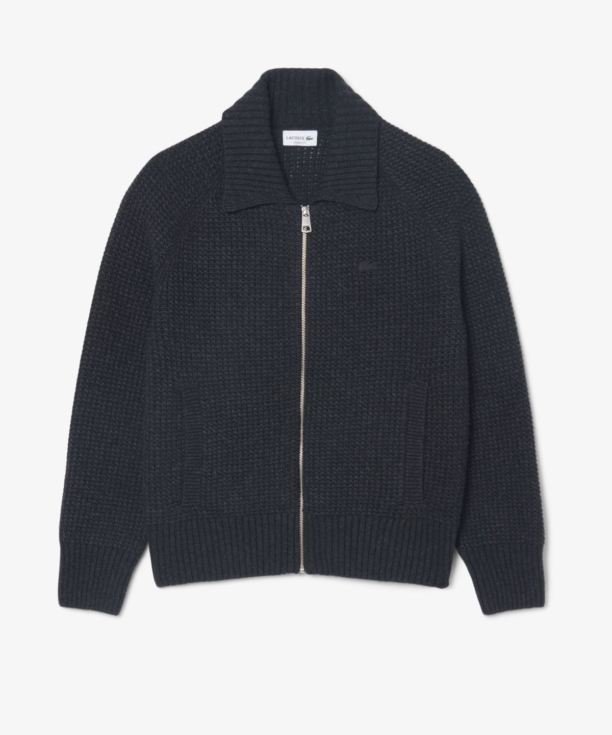 라코스테(LACOSTE) 남성 합연사 카라 풀집업 가디건 AH8585-56N EL6
