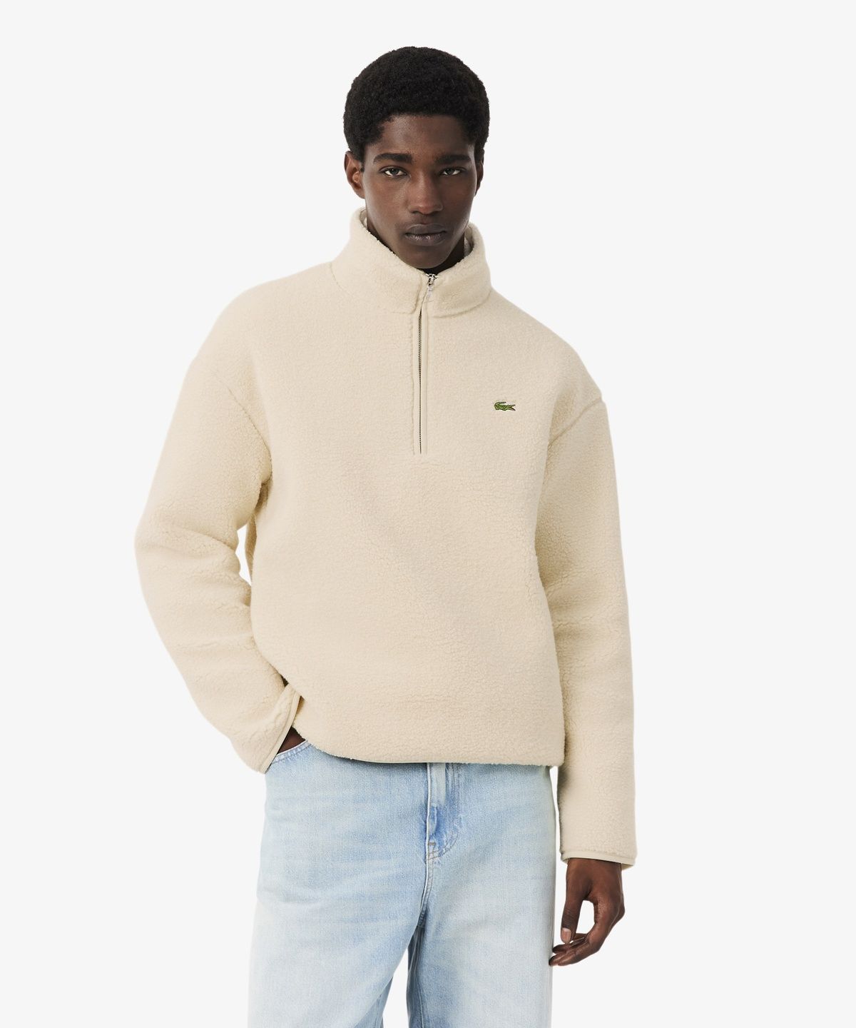 라코스테(LACOSTE) 남성 플리스 반집업 스웻셔츠 SH8648-56N 056