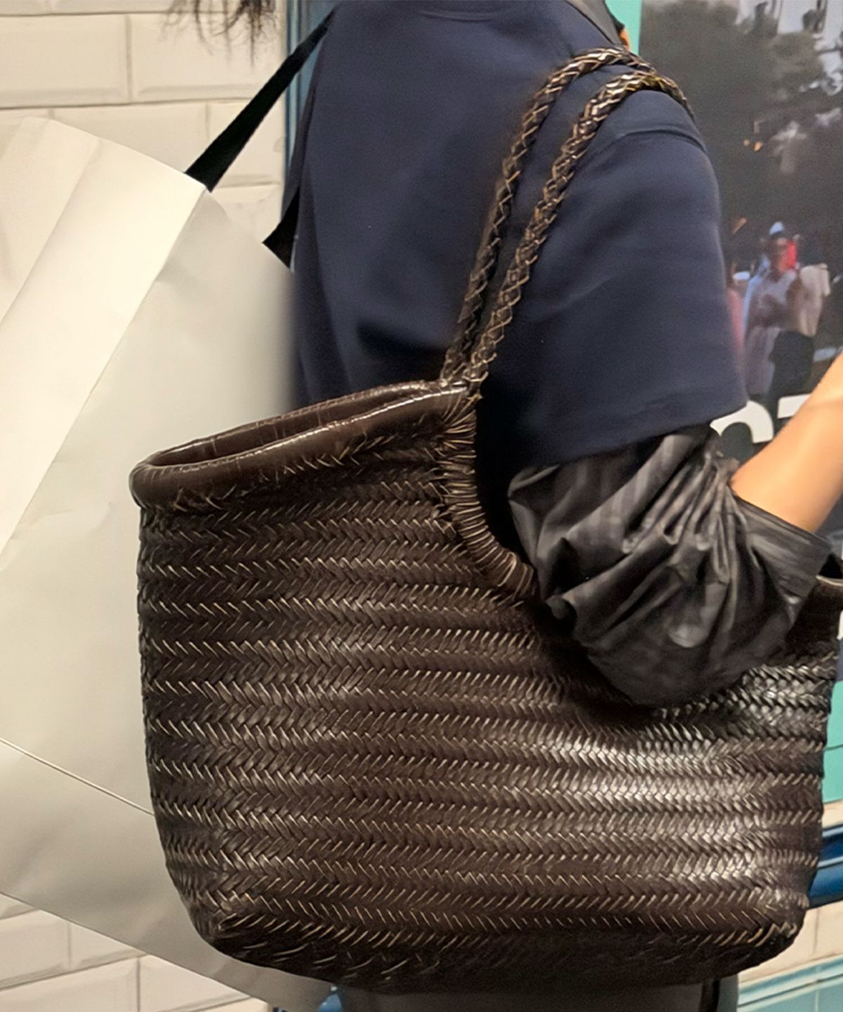 호와스(HOWUS) CRAFTS LEATHER TOTE BAG (LARGE BROWN)