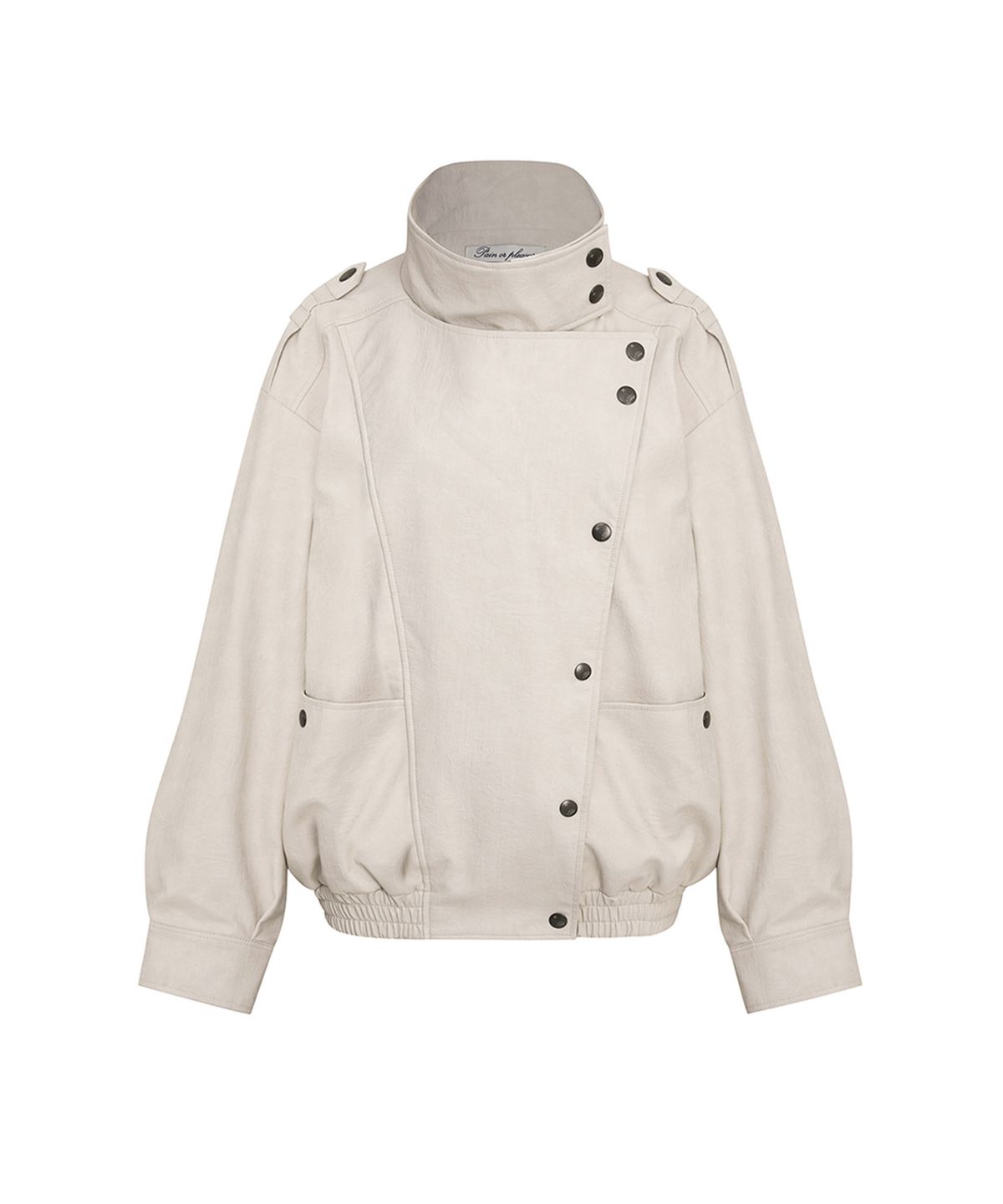 페인오어플레져(PAINORPLEASURE) DUSK LEATHER JACKET cream