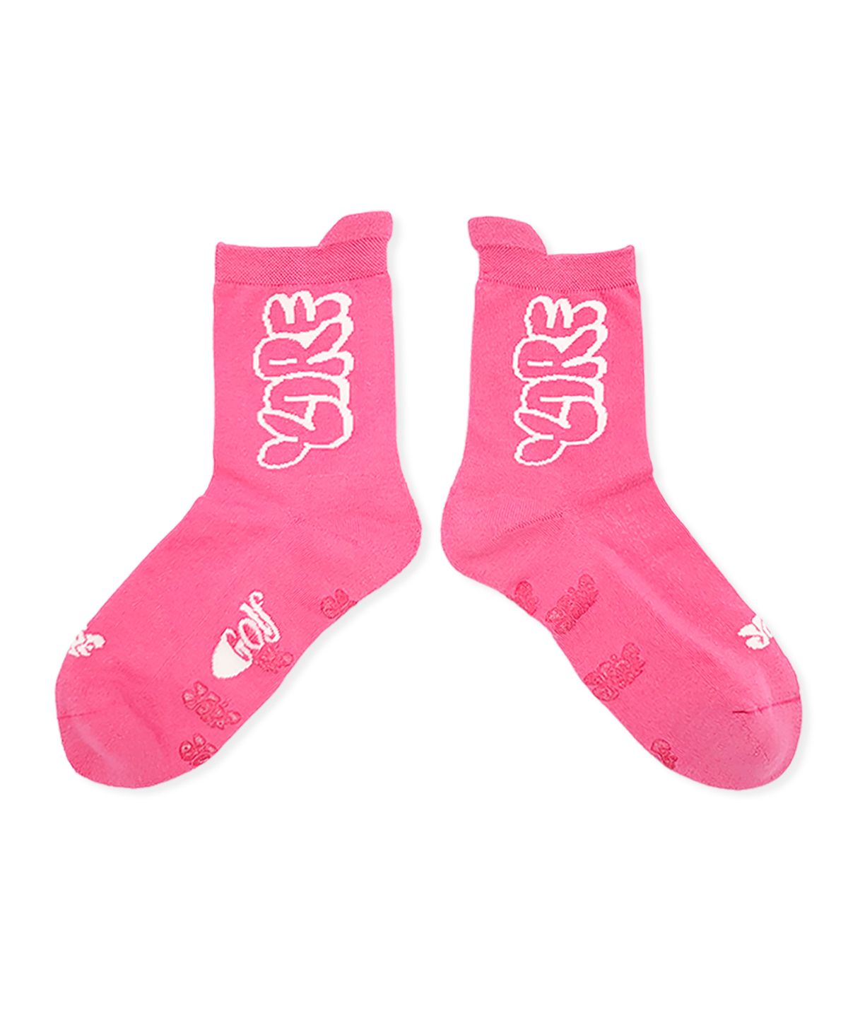 욜프(YORF) YORF WOMEN FIELD SOCKS LOGO PINK 여성필드삭스 로고 핑크