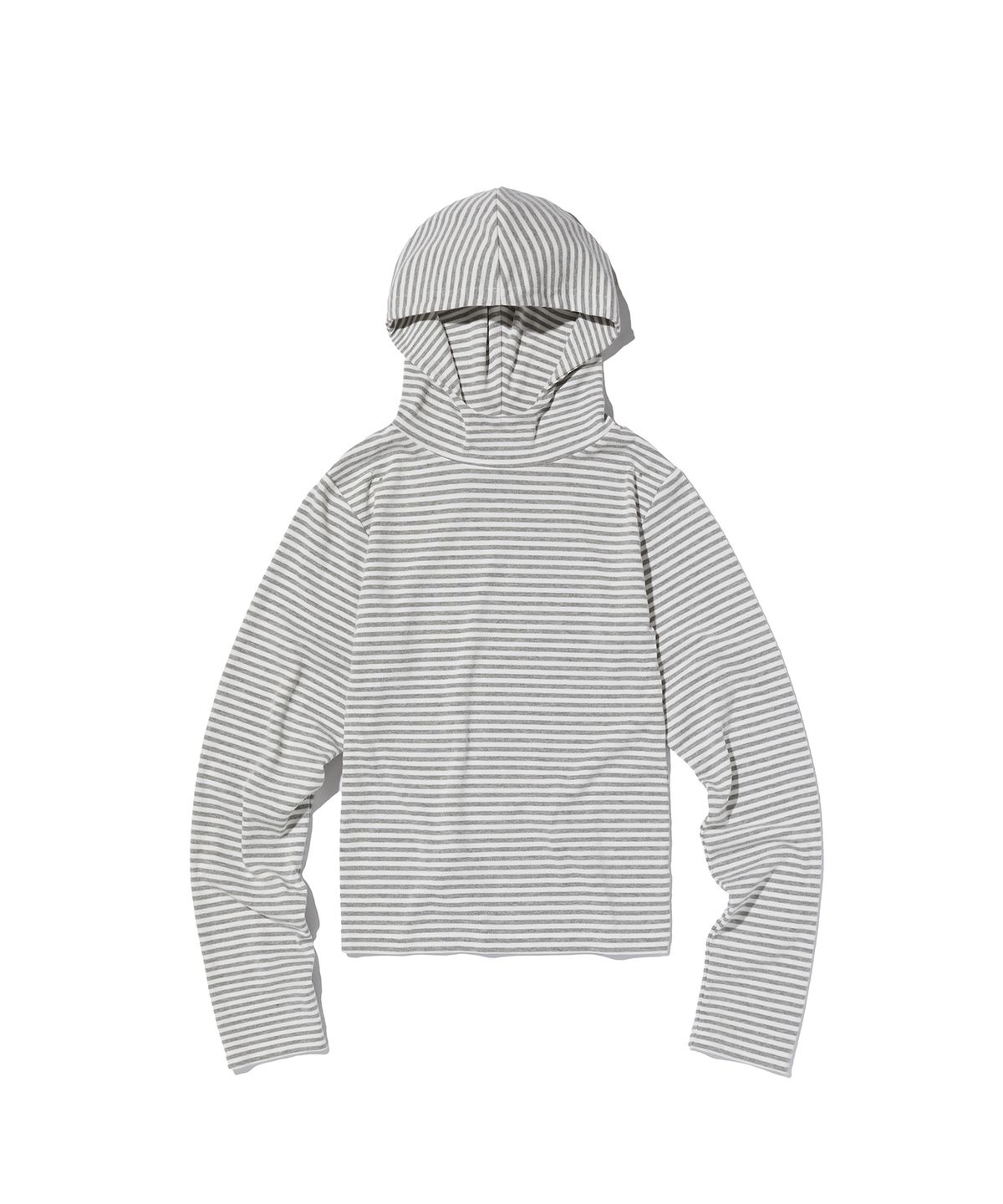 스웨이드(SUADE) MOCK NECK HOODIE [GRAY WHITE]