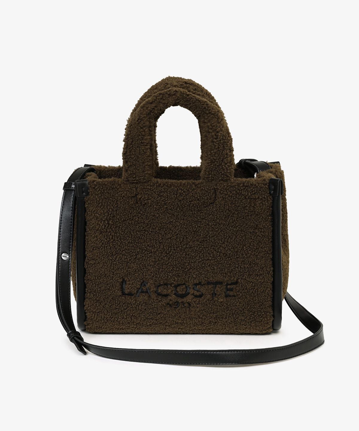 라코스테(LACOSTE) 여성 헤리티지 시즈널 시어링 스몰 쇼퍼백 NF5116H56N T98