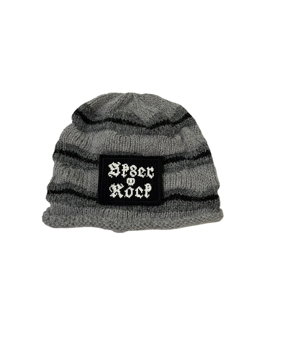 스케이터락(SK8ER ROCK) Crinkle Stripe Beanie (Gray)
