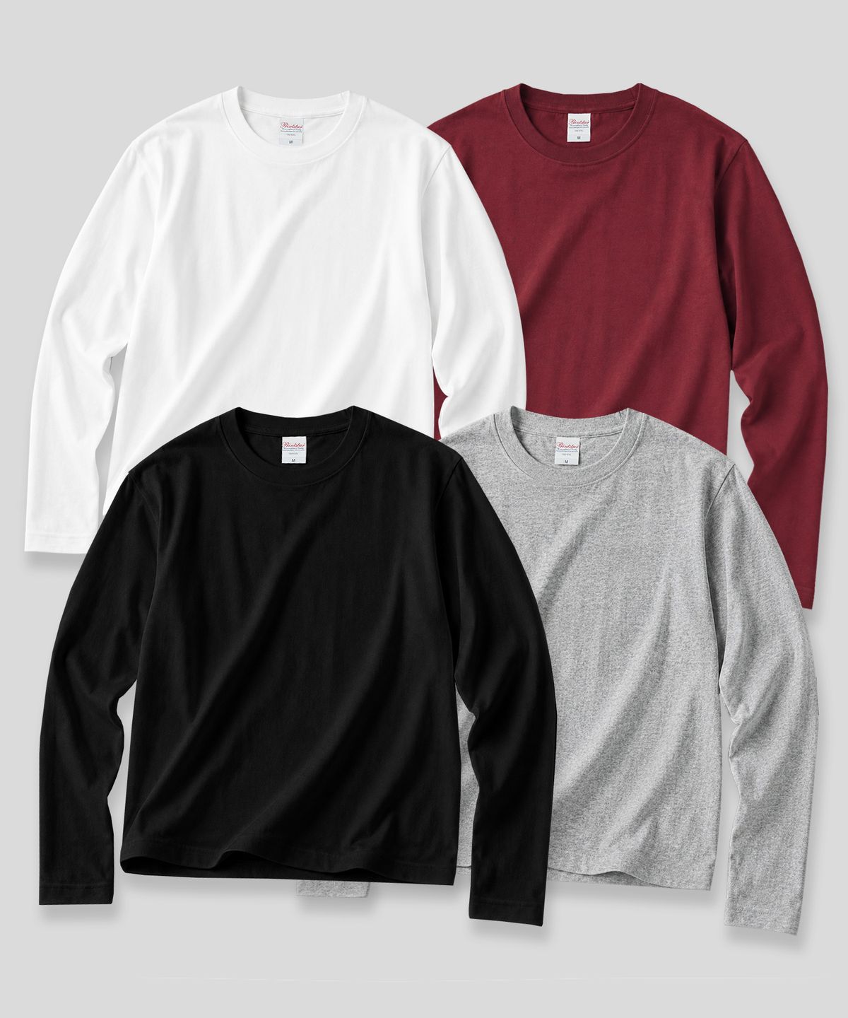 프린트스타(PRINTSTAR) 17수 5.6oz 크롭 베이직 무지 긴팔 티셔츠 - 4 COLOR