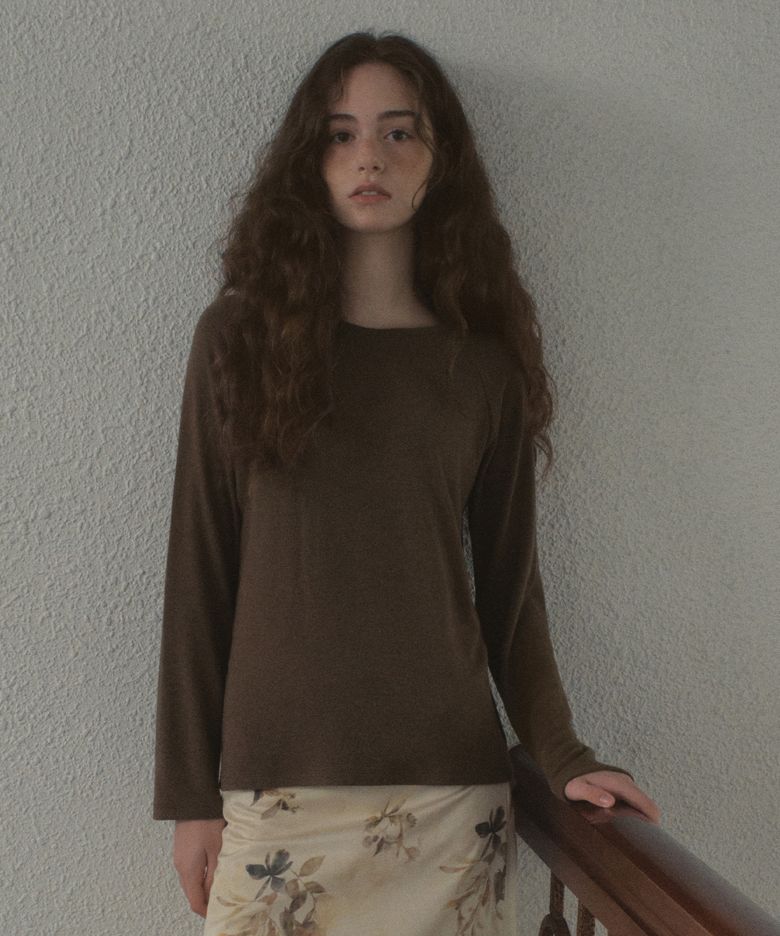 Faye Basic Raglan T-shirt_Brown(O25TP15)