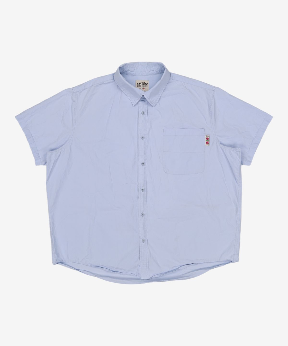 팀코믹스(TIMCOMIX) [OVER-SIZED] VAMOS POCKET SOLID SS SHIRT LIGHT BLUE M