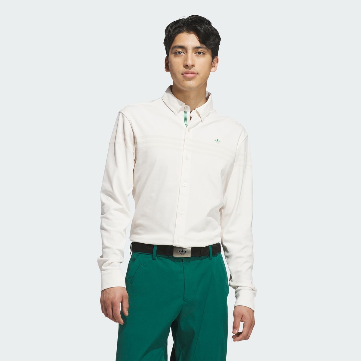 아디다스 골프(ADIDAS GOLF) 오리지널스 트위스트니트 버튼업 폴로 셔츠 KH4064