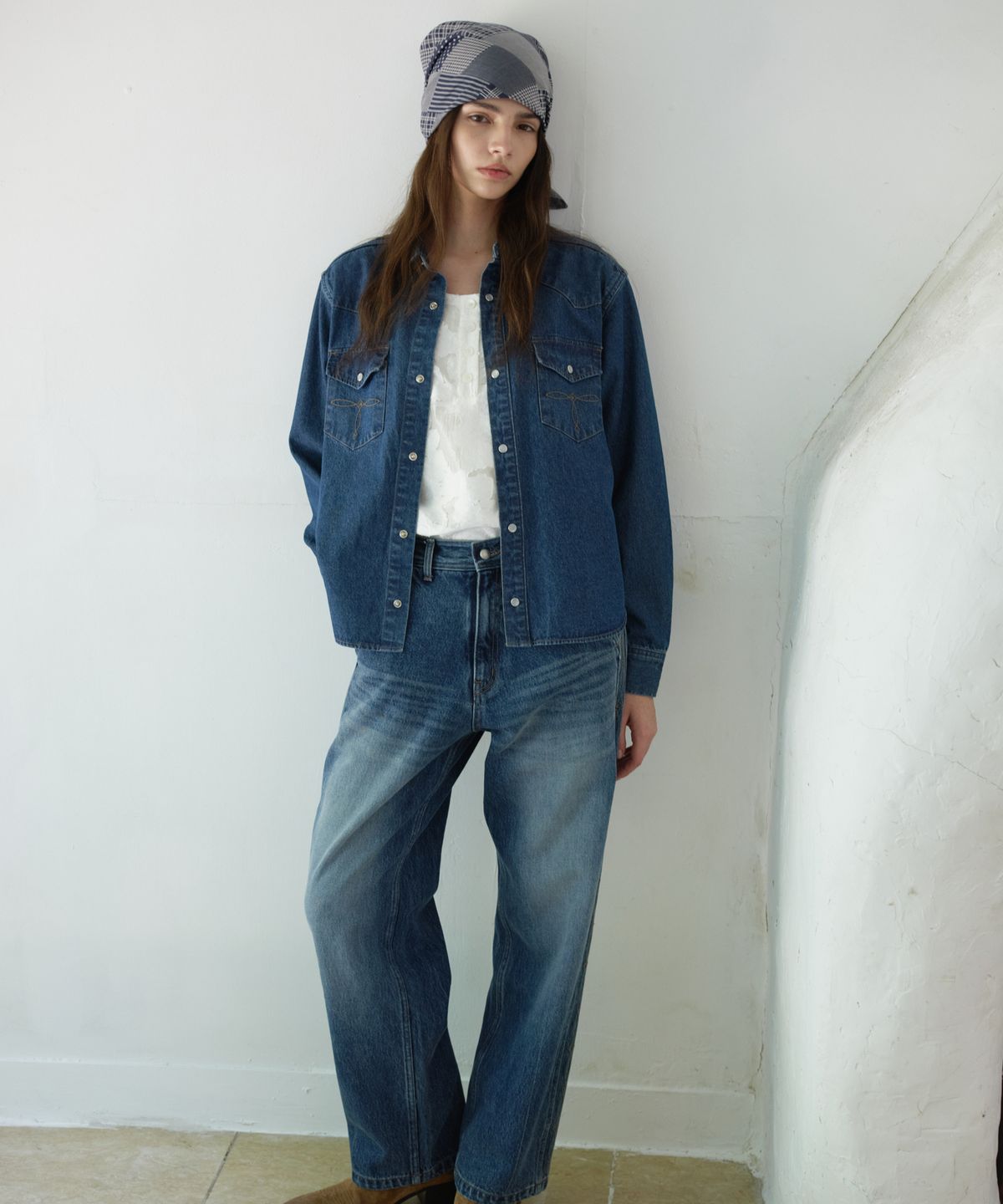 프리터(FRITUR) Western Cotton Shirt Blue_F263SH07