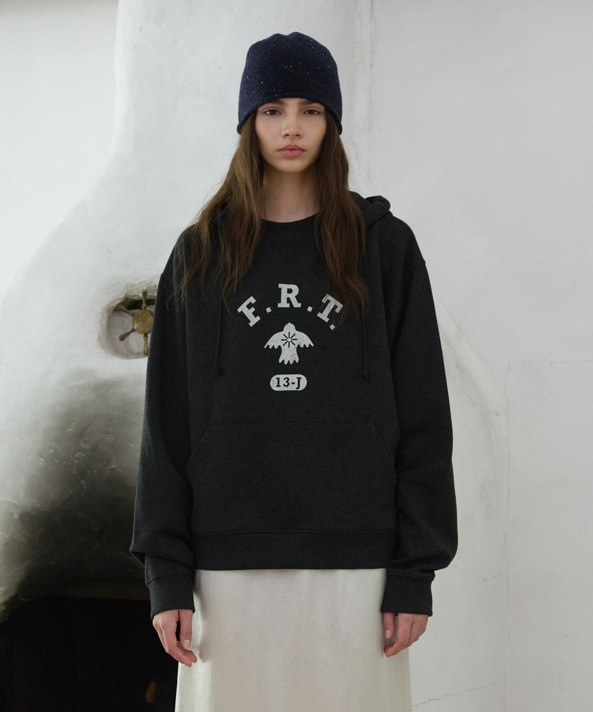 프리터(FRITUR) Club Bird Hoodie Black_F263TS17