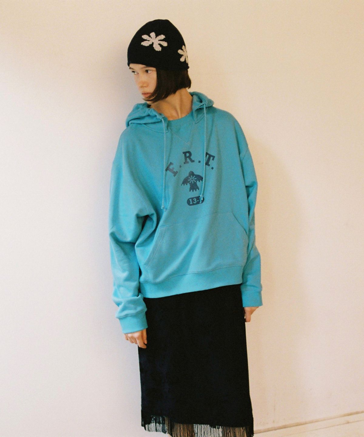 프리터(FRITUR) Club Bird Hoodie Blue_F263TS17