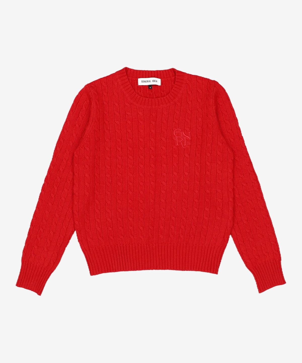 제너럴 아이디어(GENERAL IDEA) GNRL 케이블 풀오버 [RED] / WBC3L05502 S