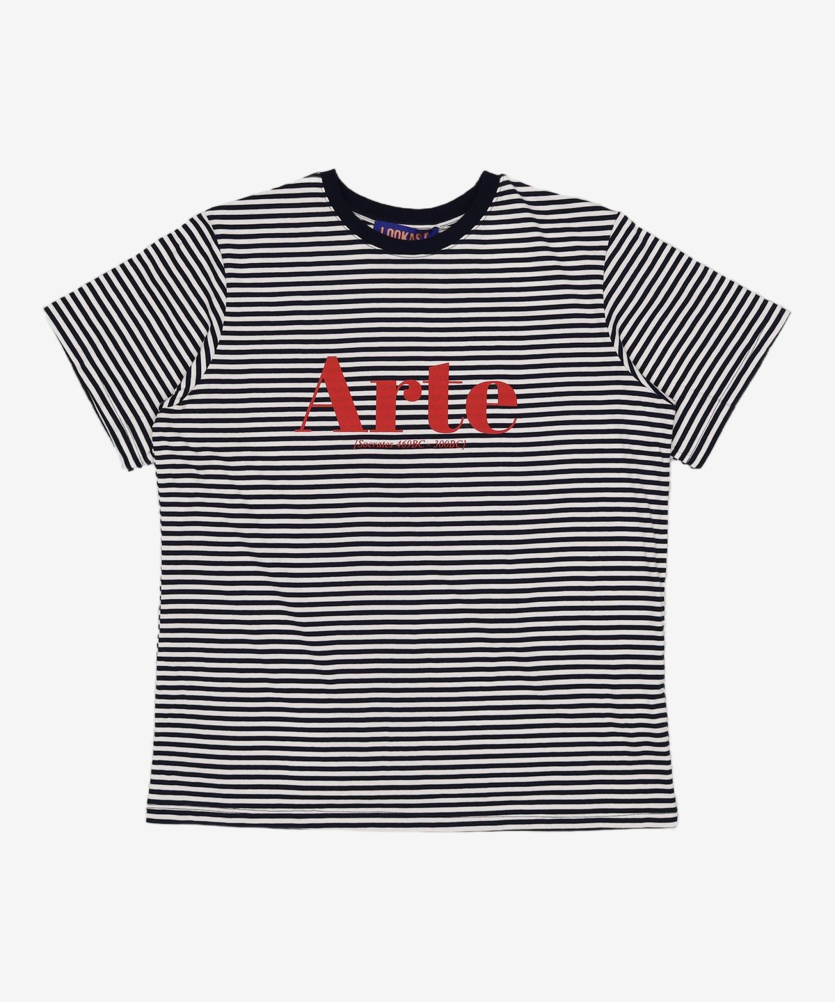 룩캐스트(LOOKAST) NAVY STRIPE ARTE LOGO TSHIRT FREE
