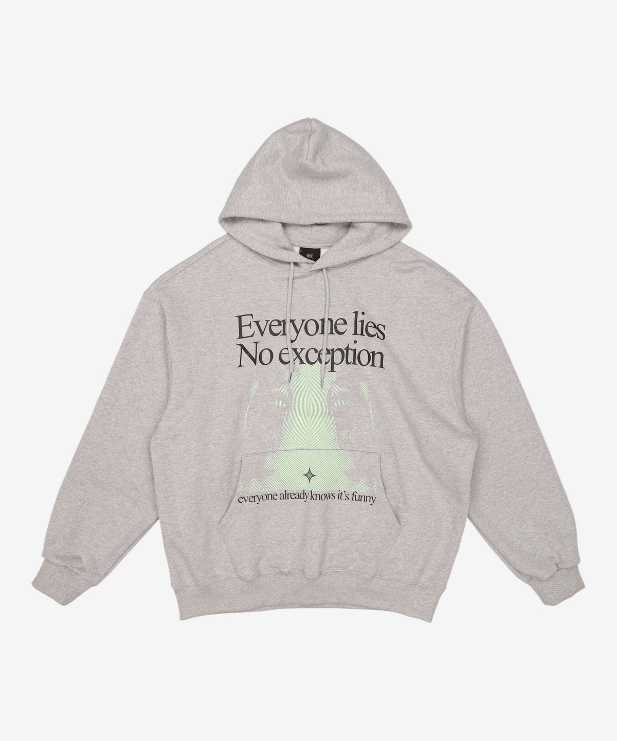 브라운브레스(BROWNBREATH) EVERYONE LIES HOODIE - MELANGE GREY M