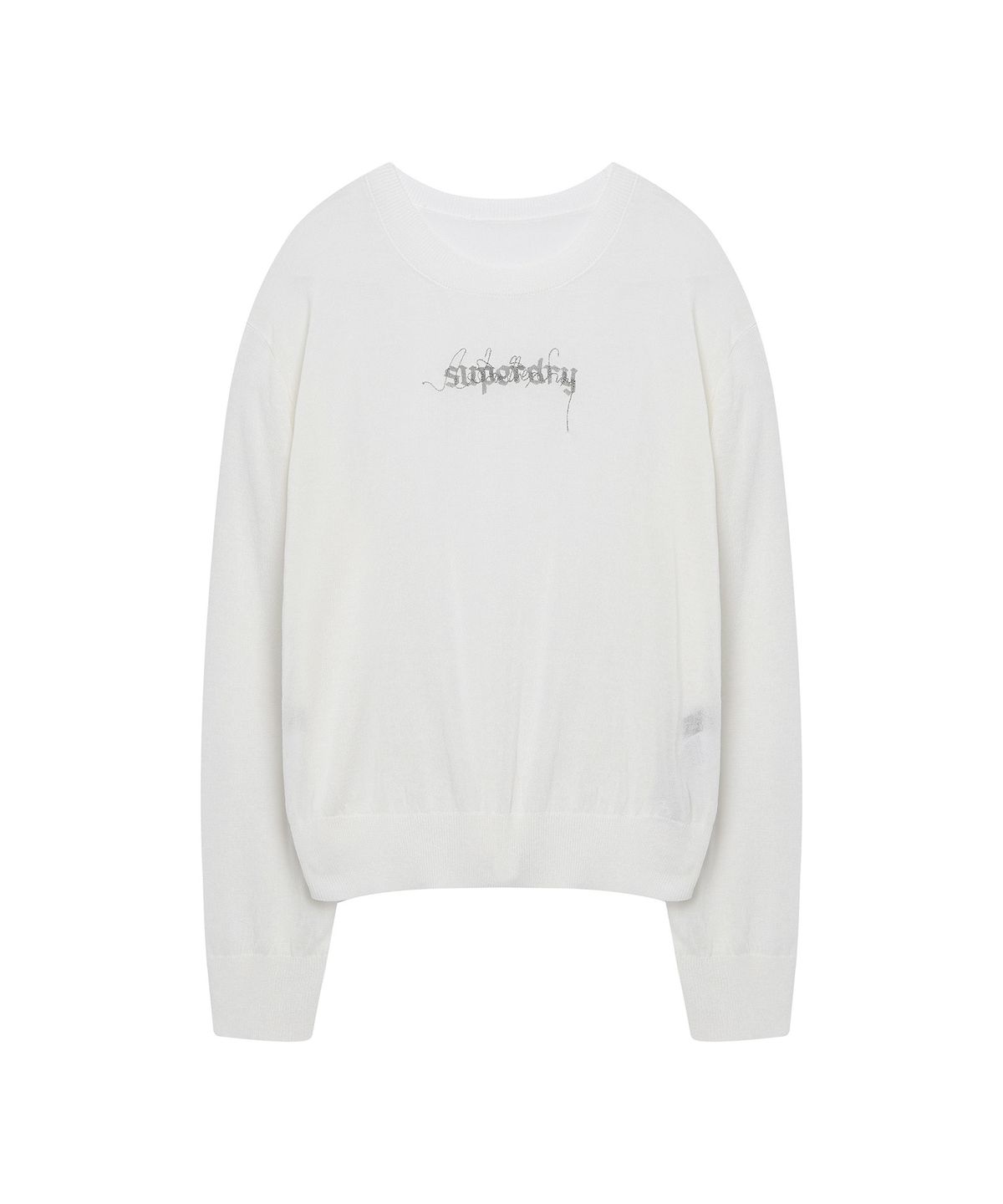 슈퍼드라이(SUPERDRY) 우먼스 린넨 스웨터 화이트 SDFKNCQ55WHT