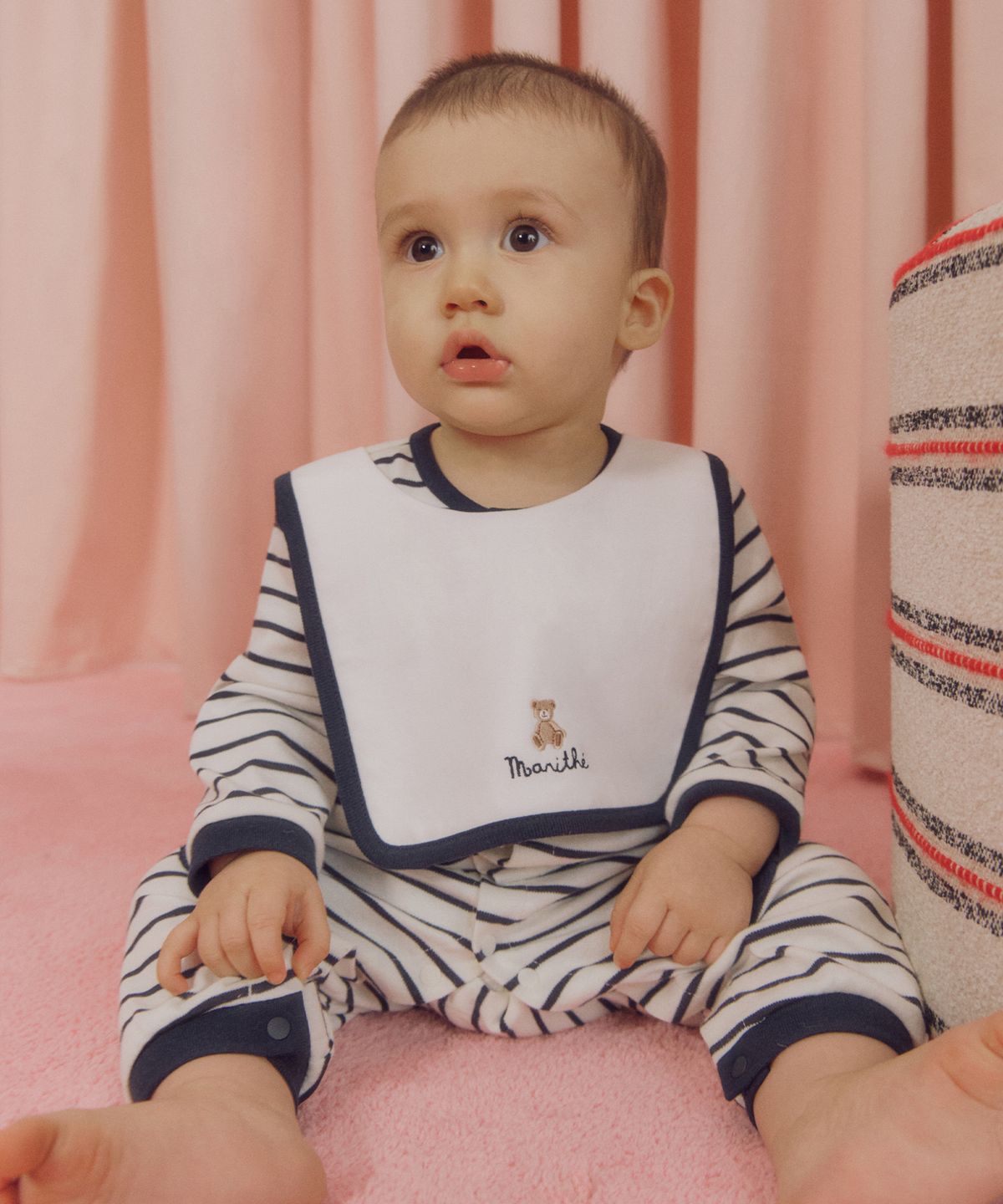 마리떼 키즈(MARITHÉ KIDS) BABY BIB 2PACK GIFT SET navy