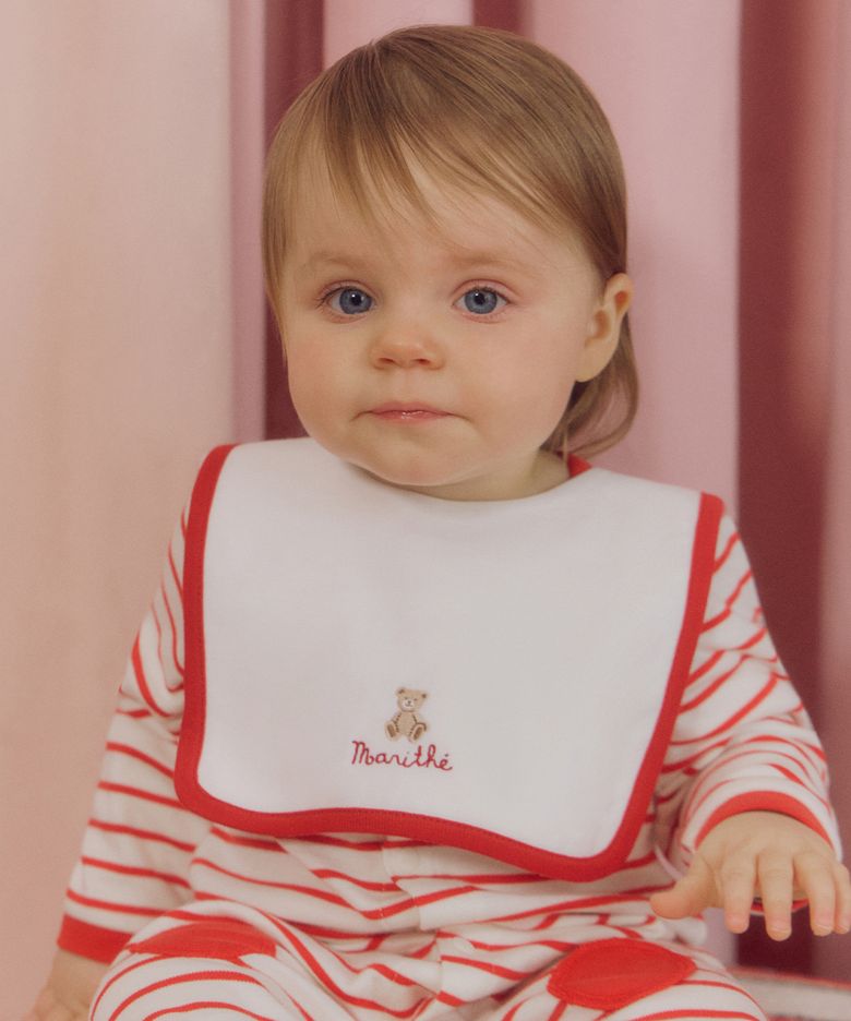 BABY BIB 2PACK GIFT SET red