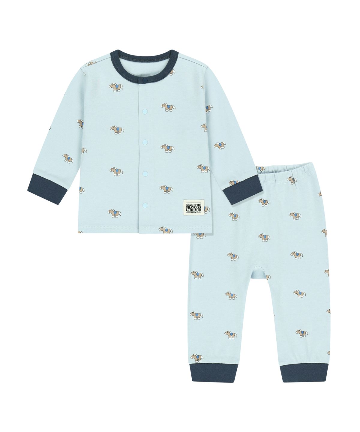 마리떼 키즈(MARITHÉ KIDS) BABY PONY ALLOVER HOMEWEAR SET-UP light blue