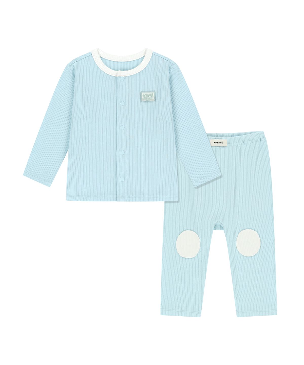 마리떼 키즈(MARITHÉ KIDS) BABY CLASSIC LOGO BASIC HOMEWEAR SET-UP light blue