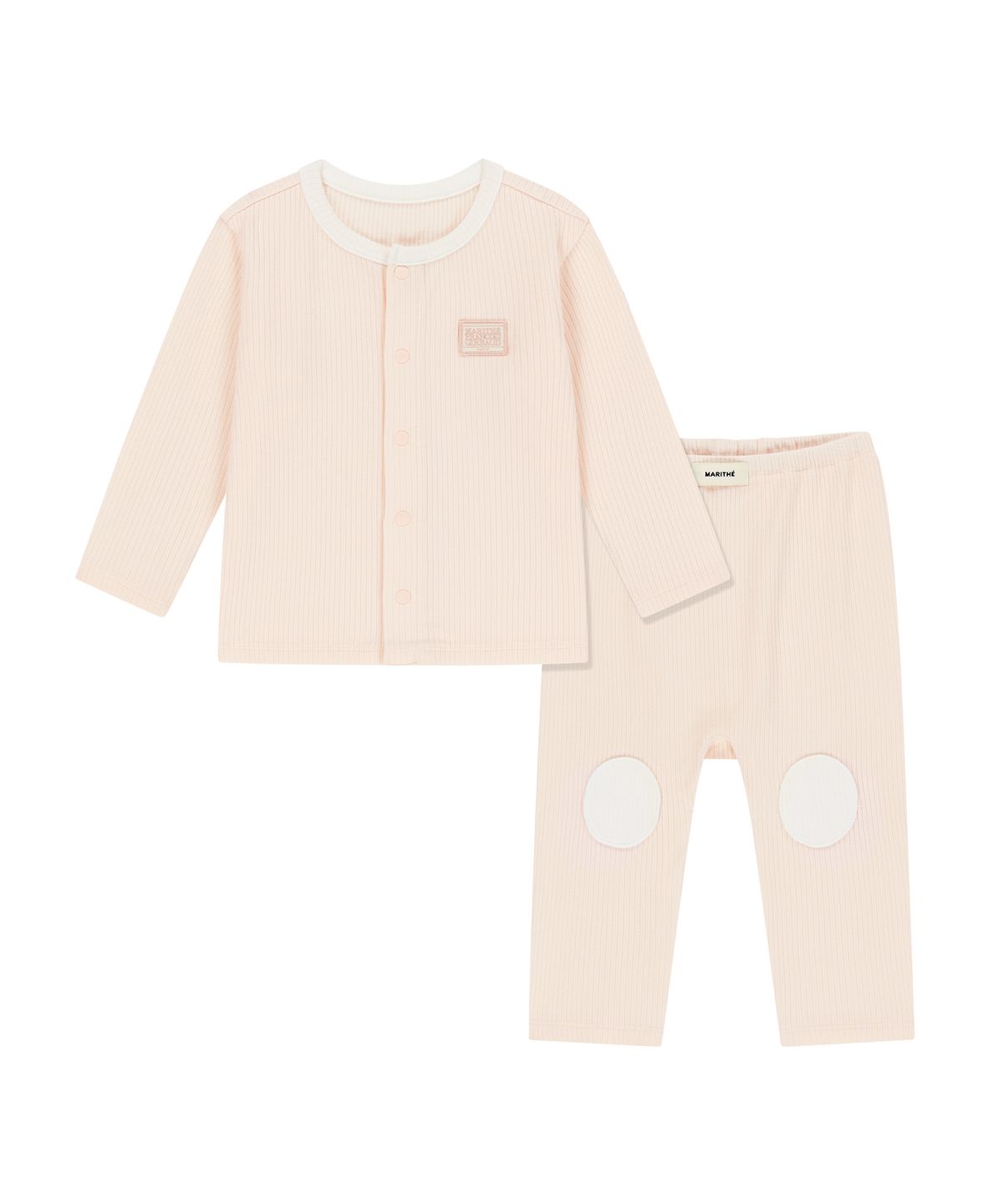 마리떼 키즈(MARITHÉ KIDS) BABY CLASSIC LOGO BASIC HOMEWEAR SET-UP light pink