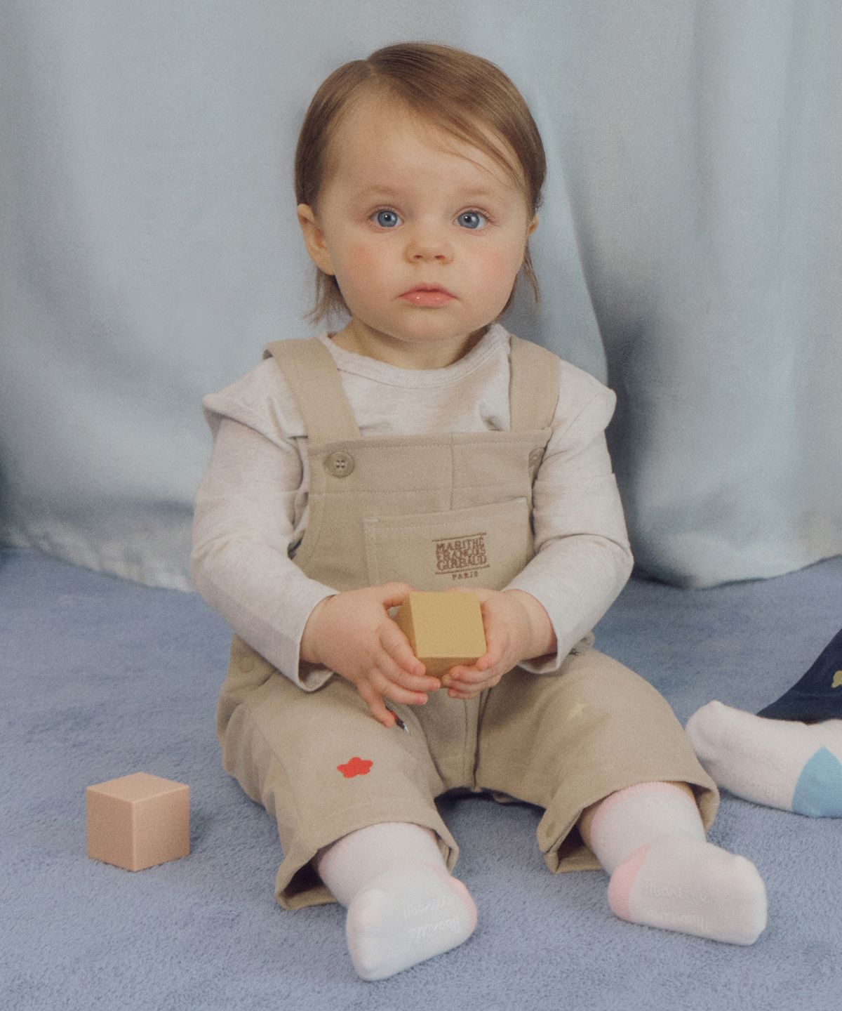 마리떼 키즈(MARITHÉ KIDS) BABY PONY OVERALL SET-UP beige