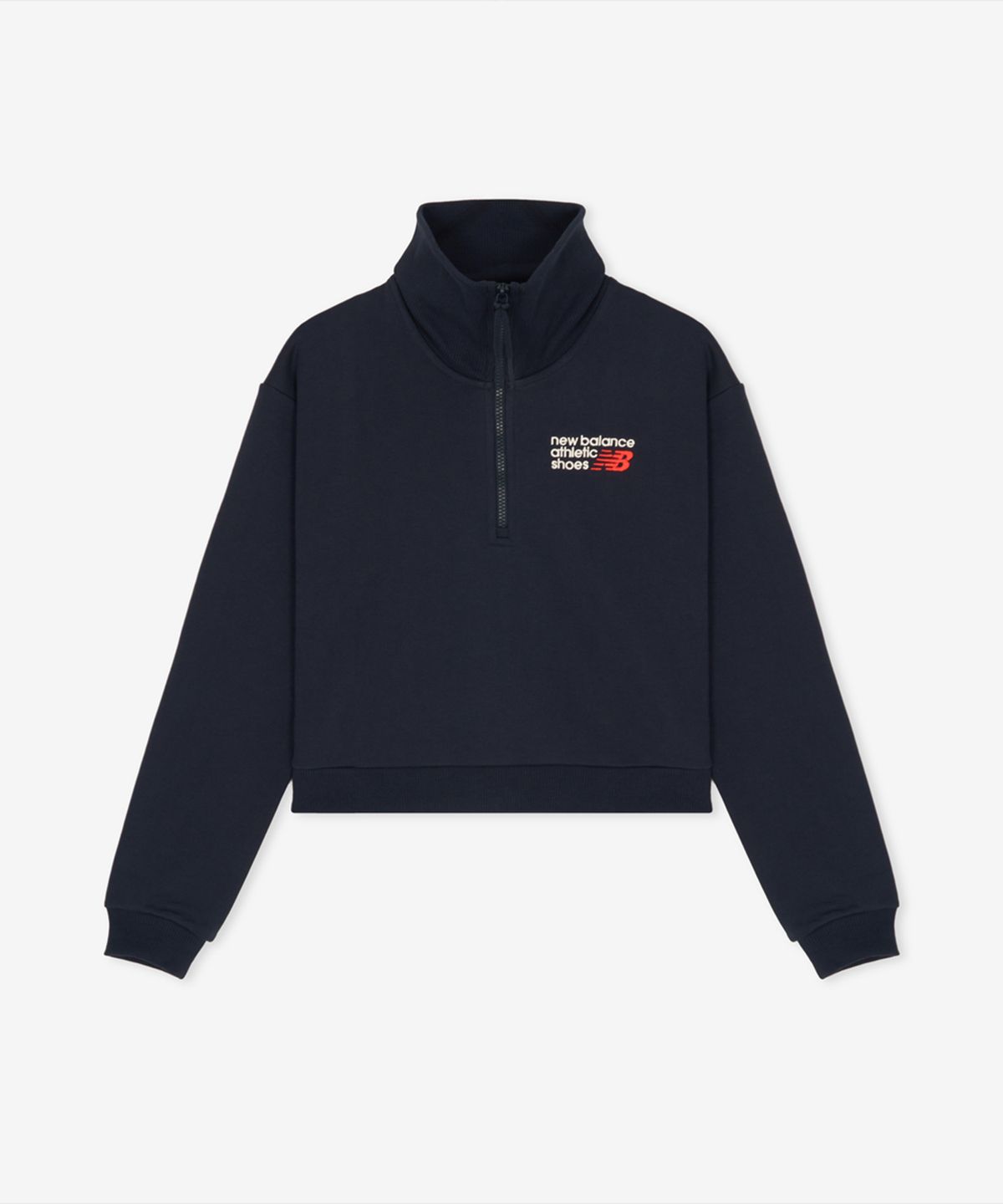 뉴발란스(NEW BALANCE) NBNCG4V822 / WOMEN 프리미엄 로고 반집업 (D/NAVY)