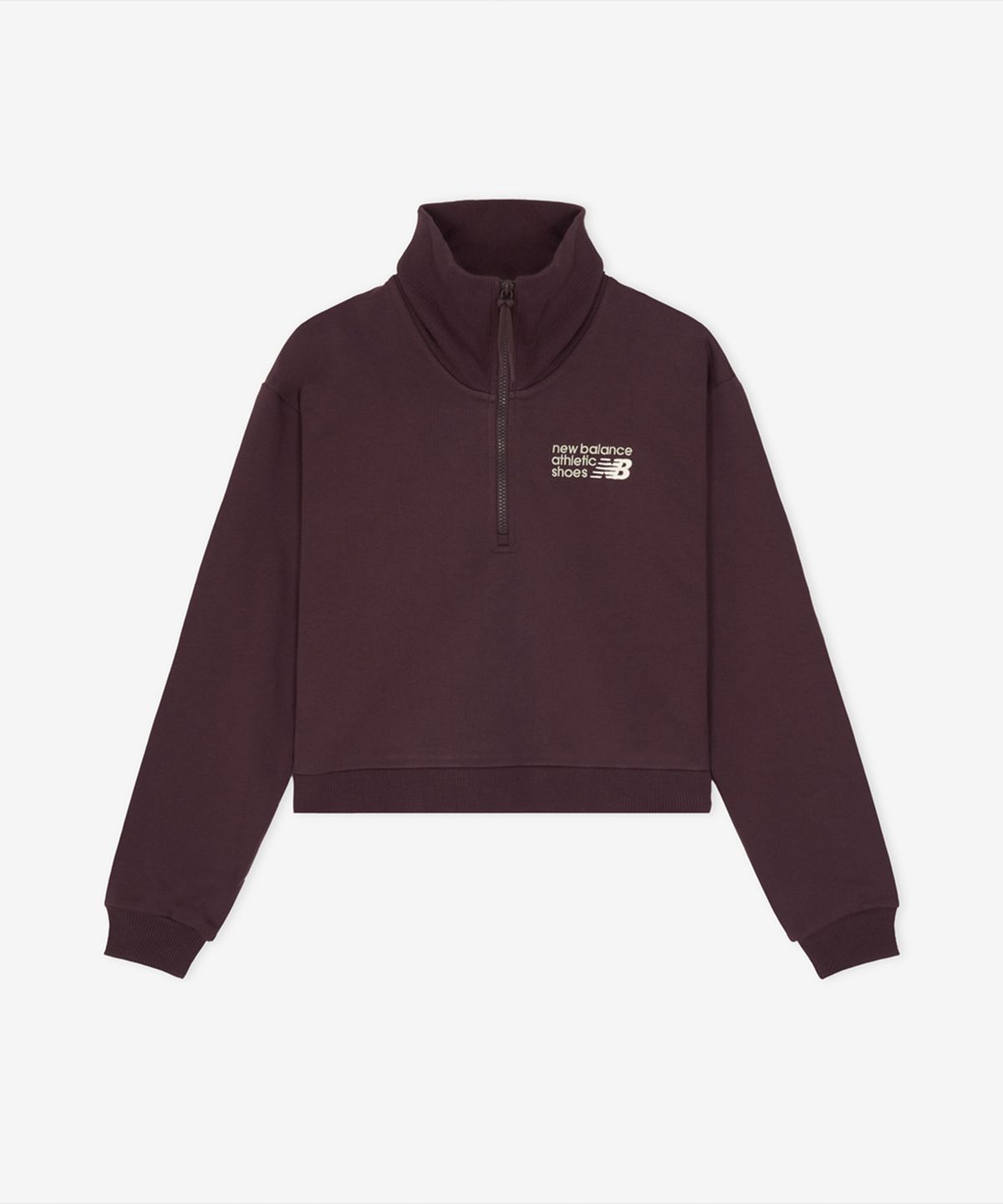 뉴발란스(NEW BALANCE) NBNCG4V822 / WOMEN 프리미엄 로고 반집업 (BURGUNDY)