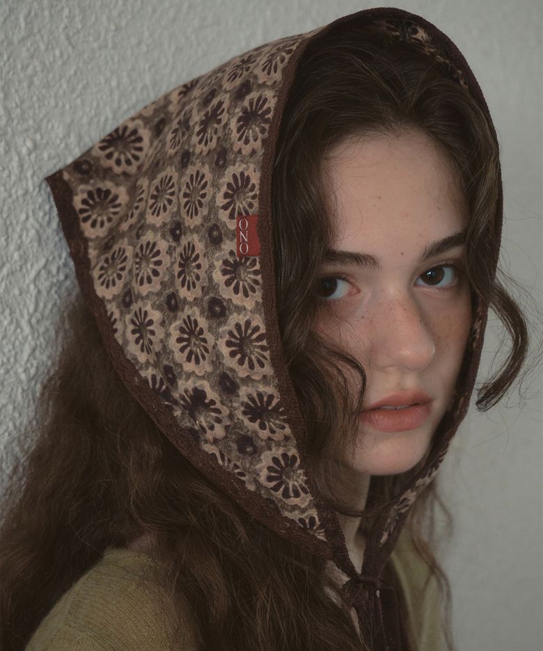 Posy Lace Kerchief_Brown(OB6AC10)
