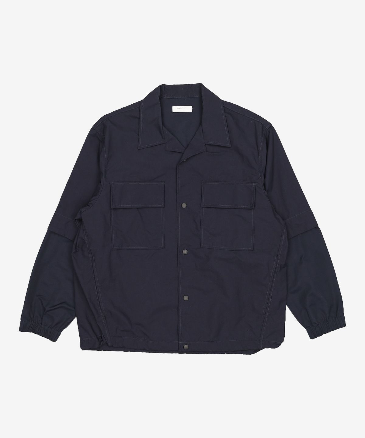 커스텀멜로우(CUSTOMELLOW) detachable sleeve overshirt_CWSAM22110NYD 100