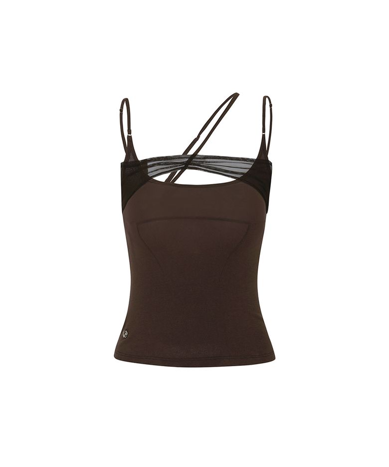 ABBY STRAP TOP brown